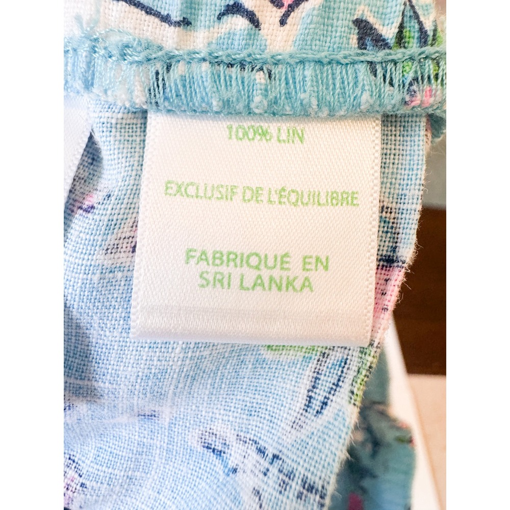 Lilly Pulitzer Lilo Lagoon Shorts Womens M Amalfi Blue Linen Florida Roadtrip EX - Picture 6 of 6